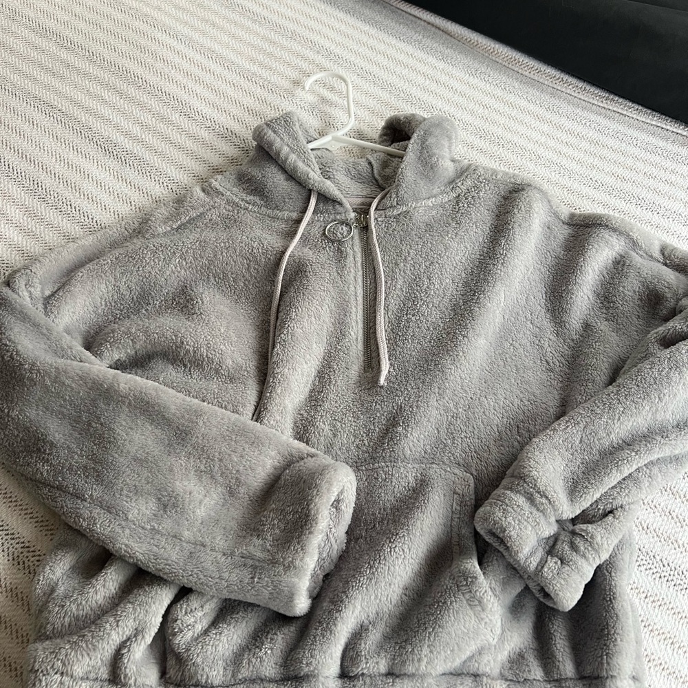 Soft Gray Fleece Pullover